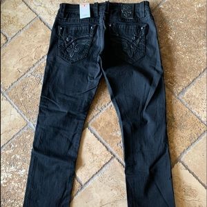 Rock Revival New Kemel Straight Jean Black